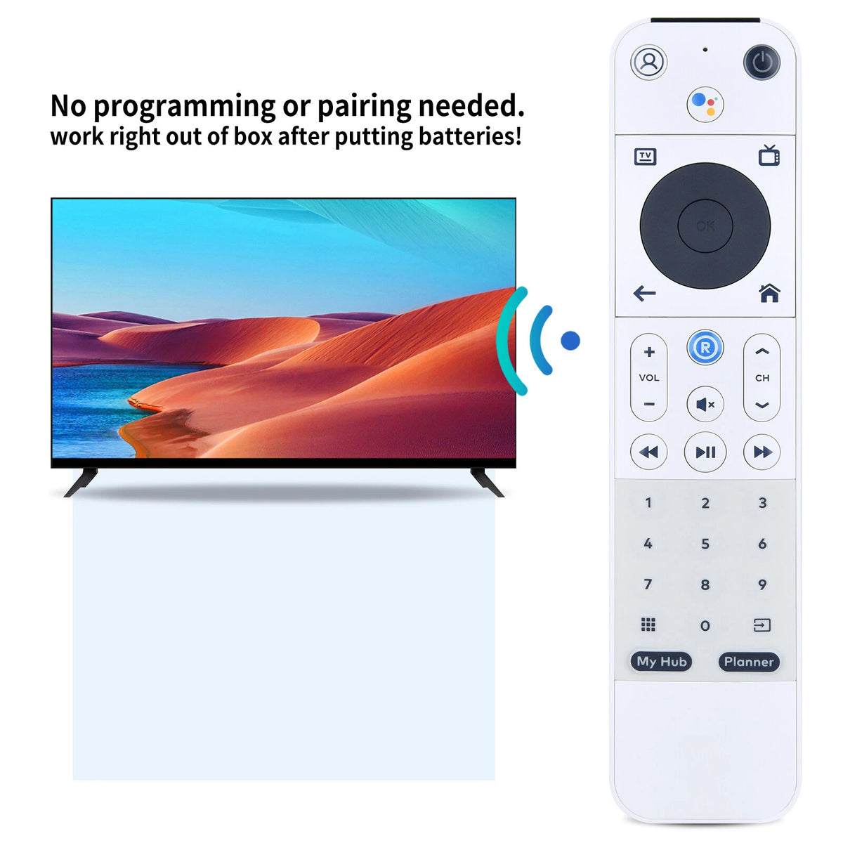 Remote Control For Sky TV’s  Sky Box and Sky Pod With Voice Function -White