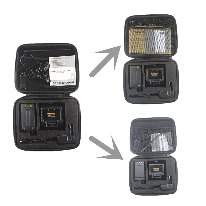 Walkie Talkie Storage Case Carrying Bag Organizer for Baofeng UV-5R 5RD 5RE 5RA+
