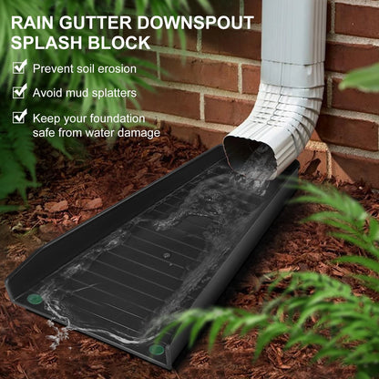 4 Pack Gutter Downspout Extensions,Rain Splash 4 Pack, Black