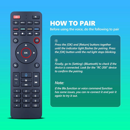 RC-200 Voice Remote Control For SuperBox S5 Pro / S5 Max / Elite Ultra