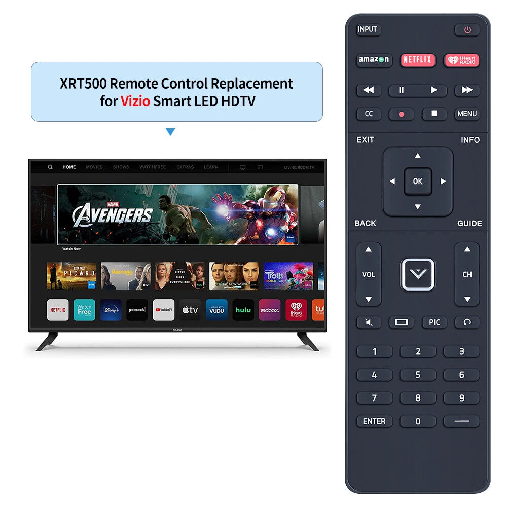 XRT500 Remote Control For Vizio Smart TV Qwerty Keyboard Backlight LED