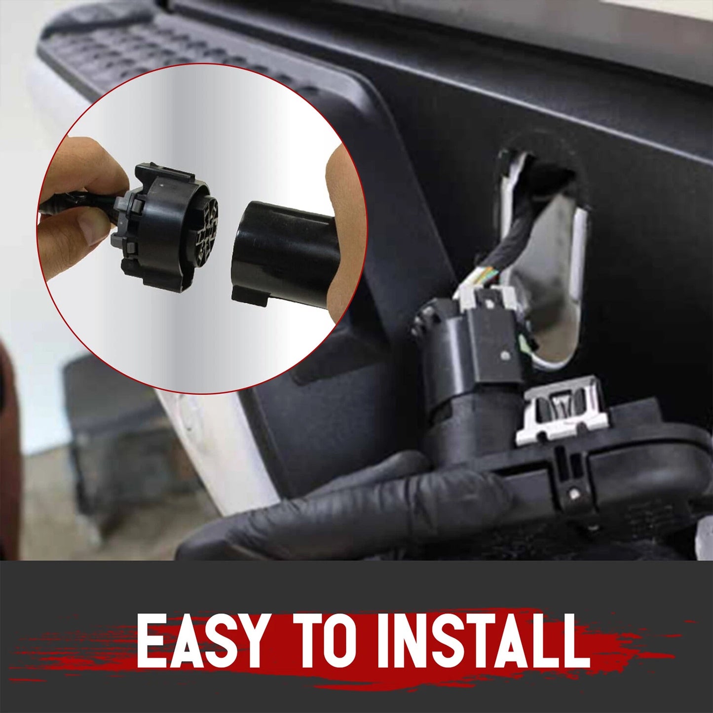 Multi Tow Trailer Receptacle Connector Plug Kit For Ford Ram Chevrolet