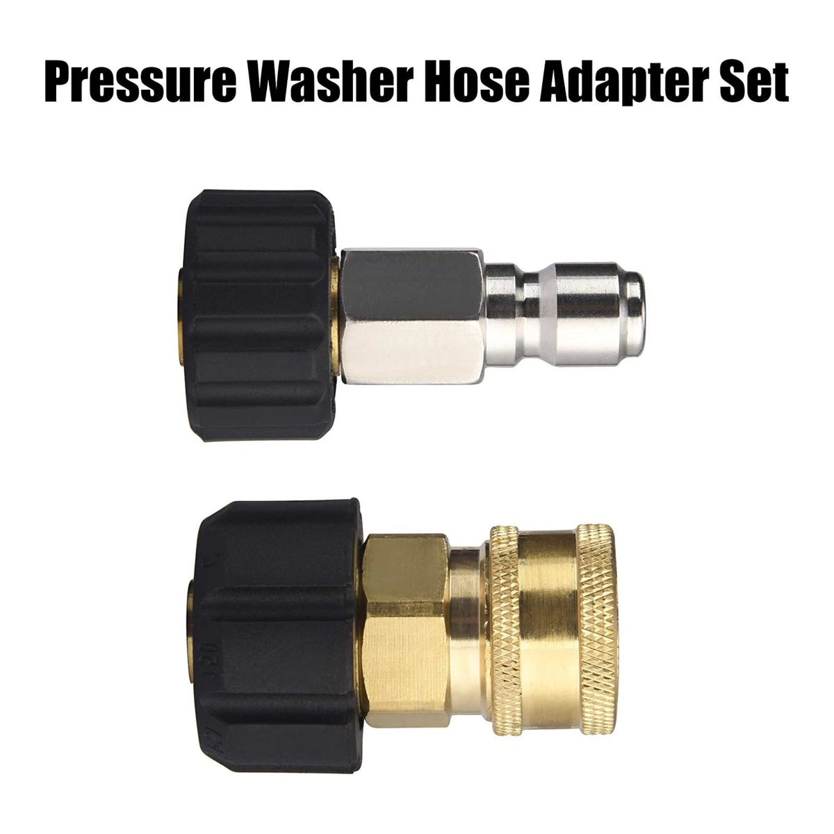 Pressure Washer Hose Adapter convert 3/8" threads to quick release fittings