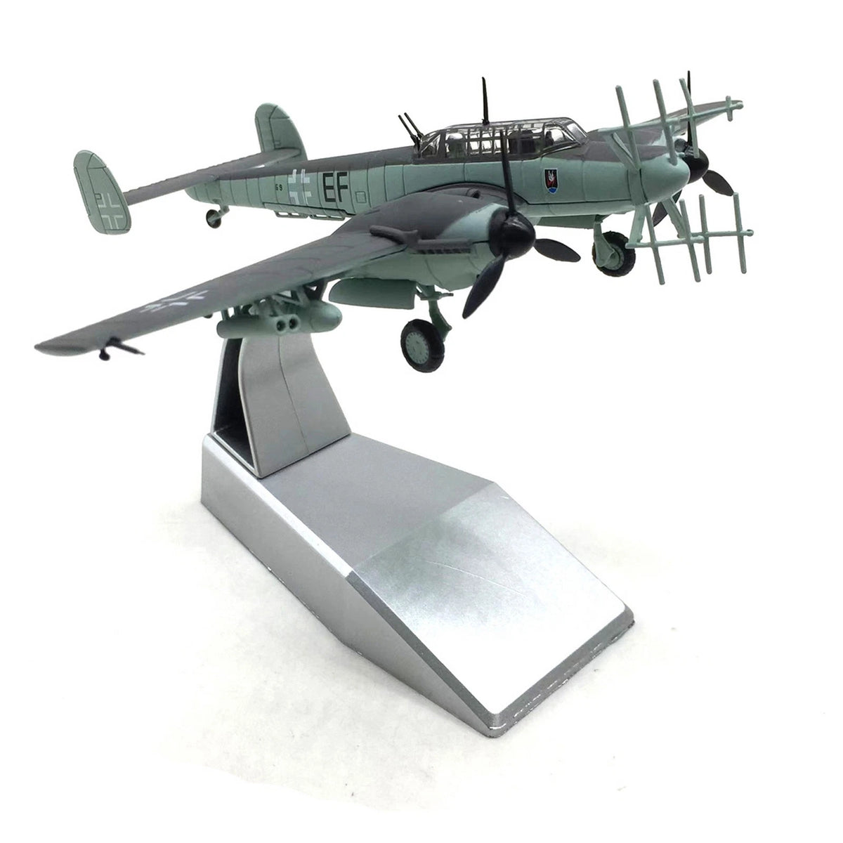 WWII German Bf-110 Fighter G-4 Night Fighter Model 1:100 Alloy Aircraft Model