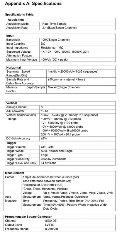 Hantek 1008C PC USB 8CH Automotive Diagnostic Digital...