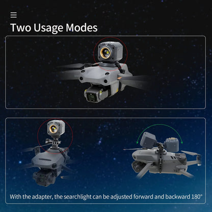 Hanatora Drone Night Flight Lights for DJI Air 3S 3 2S,Mavic Black