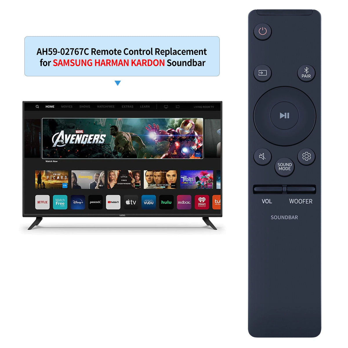 AH59-02767C Remote Control For Samsung Harmon Kardon Soundbar HW-Q70T
