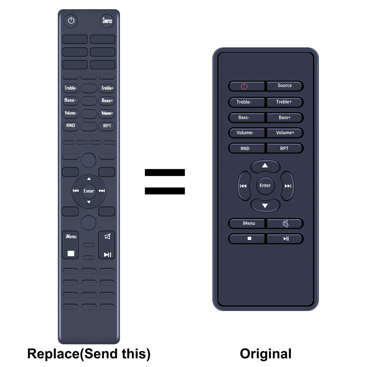 Replacement Remote Control For Orbitsound M12 2.1 Channel Soundbar