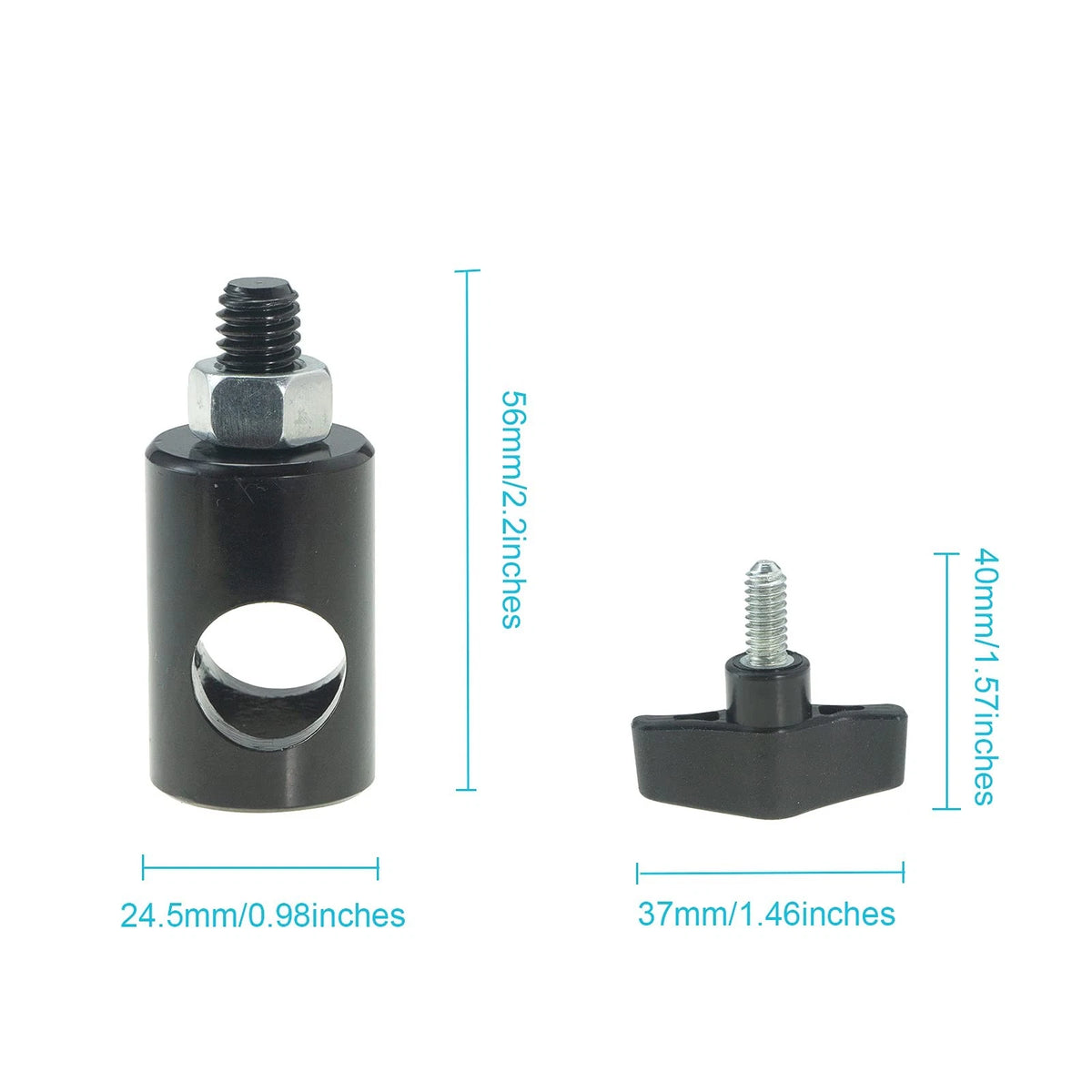 WELLMAKING 2PCS Rapid Adapter Convert with 3/8" Screw DSLR Screw, Black
