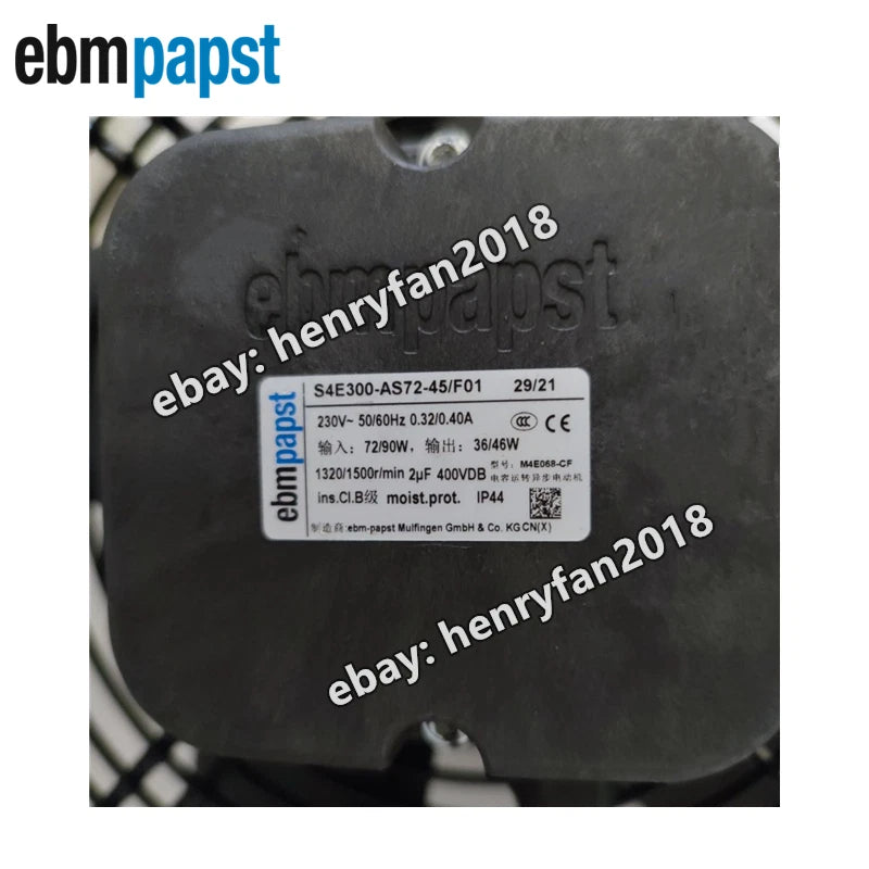 Ebmpapst S4E300-AS72-45/F01 Axial Fan 230VAC ??300MM 0.32A Condenser Cooling Fan