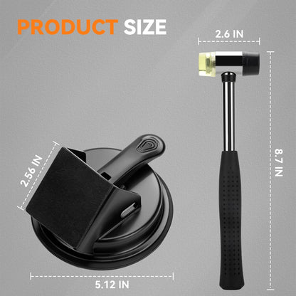 kegliik Floor Gap Fixer Tool - 45° Dual-Sided Strike, Suction Cup Orage