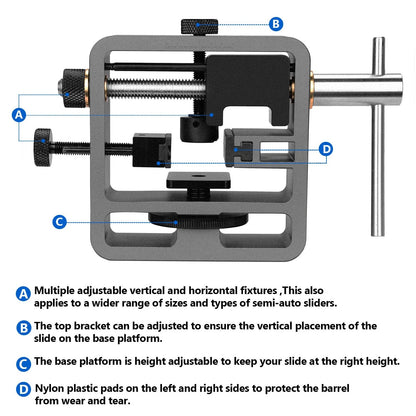 Pridefend Sight Pusher for Glock Square Slides,Sight Tool, Dark Grey