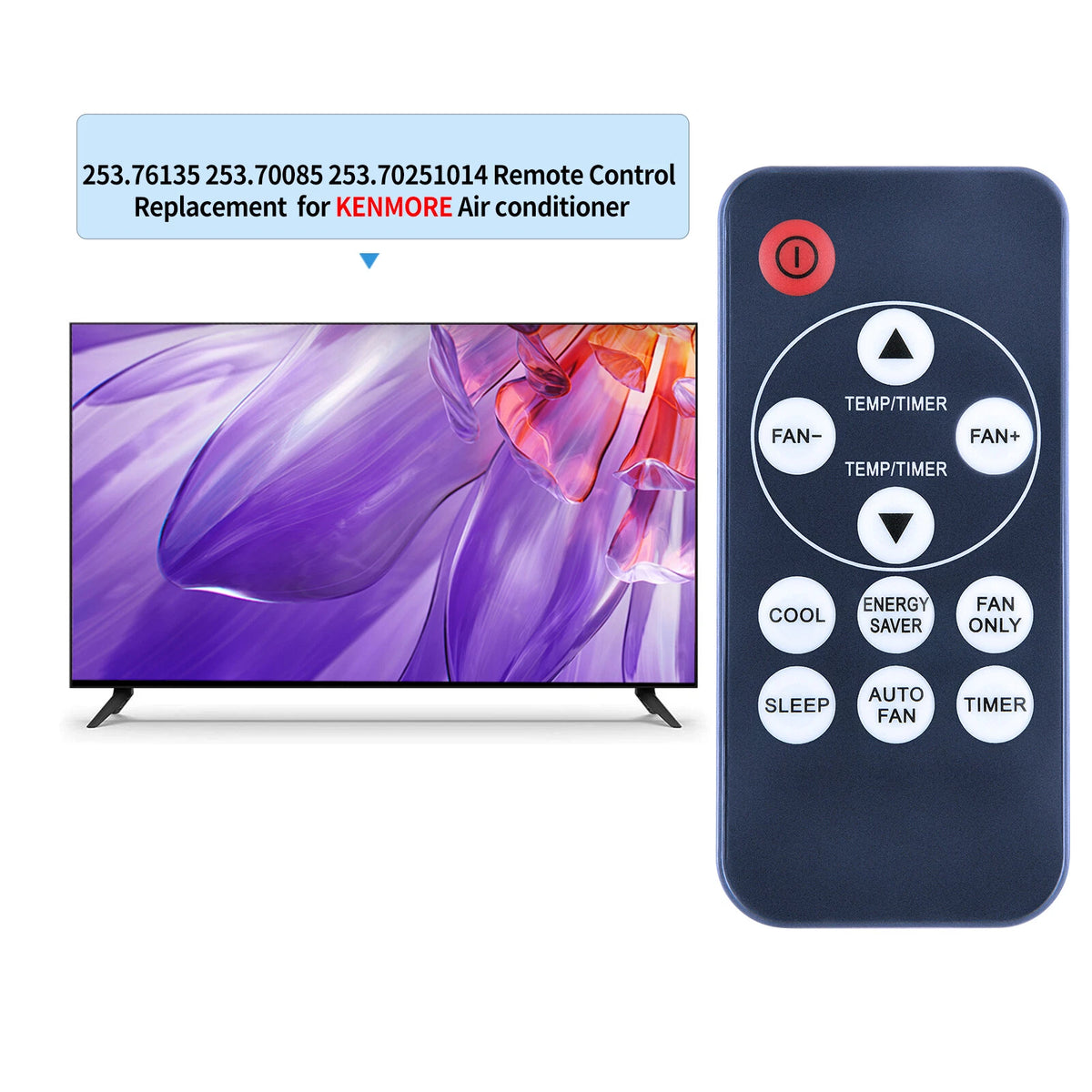 For Kenmore Room Air Conditioner 253.76135 253.70085 253.70251014 Remote Control