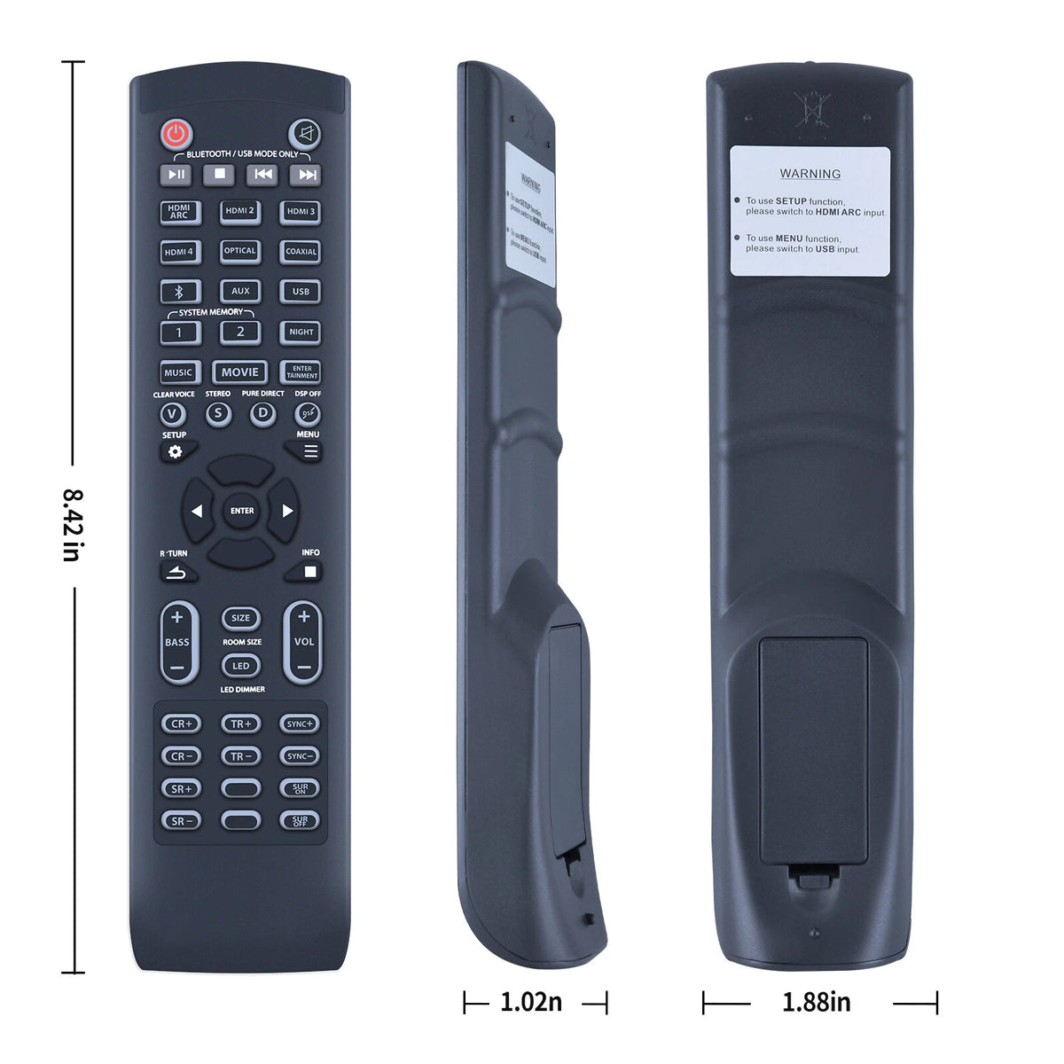 Remote Control For Nakamichi Shockwafe Ultra 9.2 9.2.4 DTS:X/Atmos/SSE Soundbar