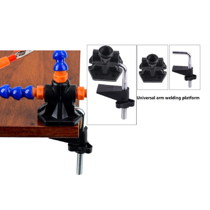 6-Arm Flexible Soldering Iron Stand Magnifier Welding Holder For PCB Board r