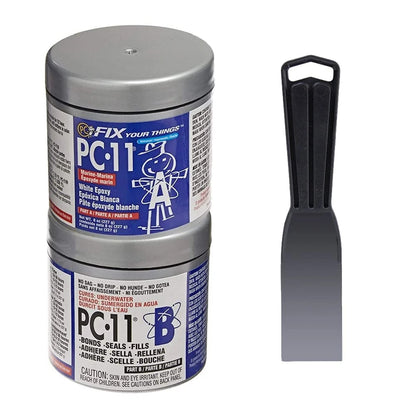 PC Products PC-11 Epoxy Adhesive Paste Kit with Mixing 1/2 lb Kit, Off White