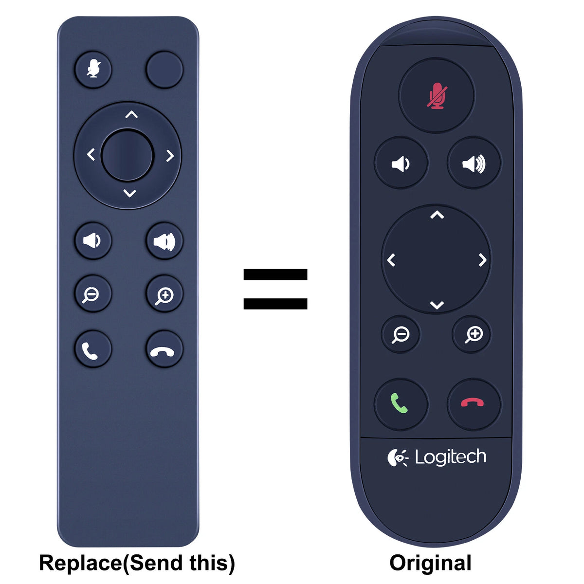 Replacement Remote Control For Logitech CC2000e ConferenceCam Connect