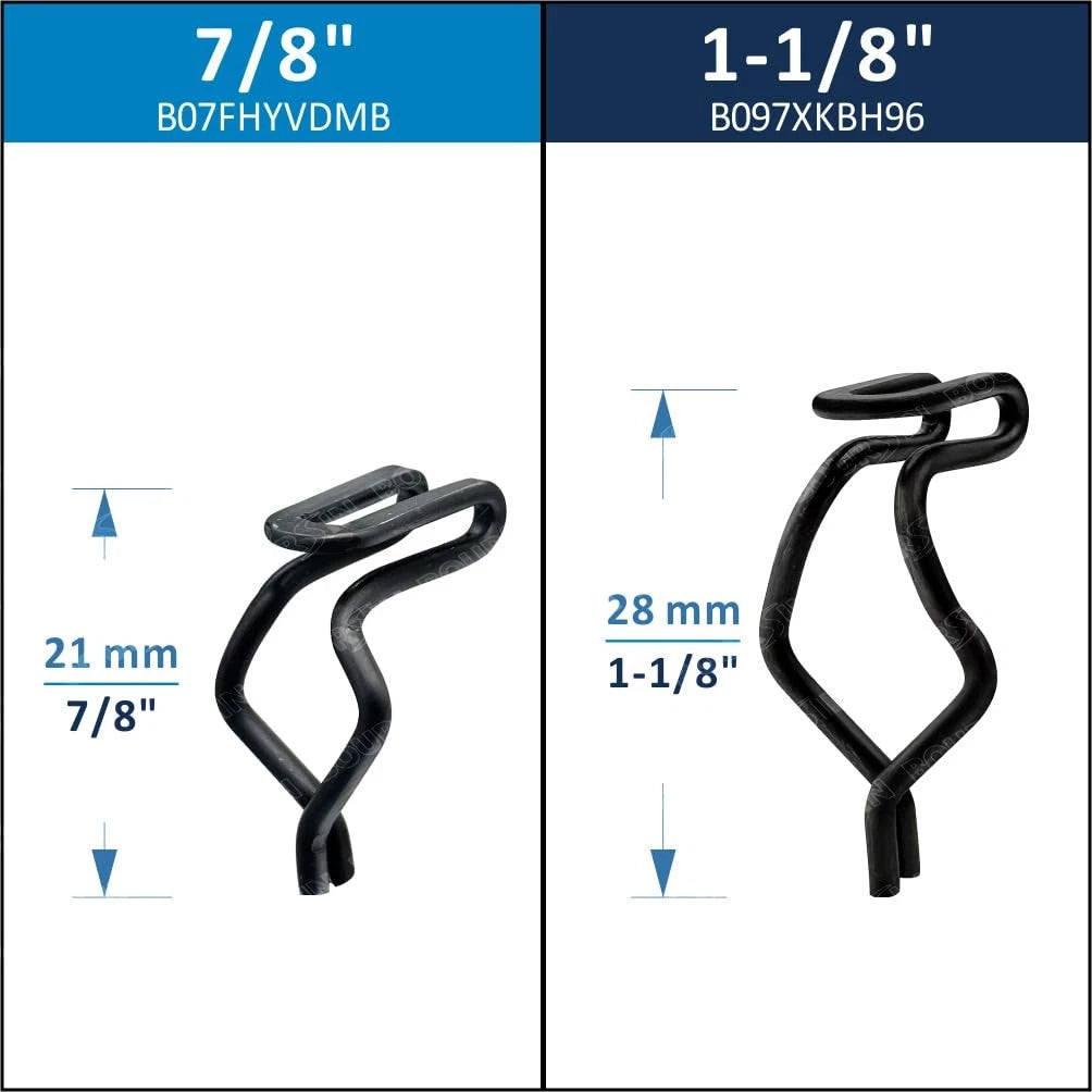 30Pcs Door Trim Panel Fasteners Retainer Clips Compatible with L= 7/8", Black