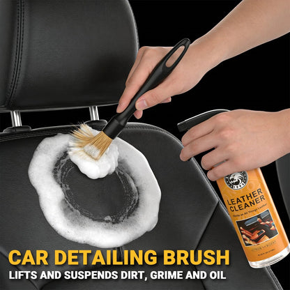 Car Leather Cleaner and Conditioner Kit, Care Cleaning Kit with Brown