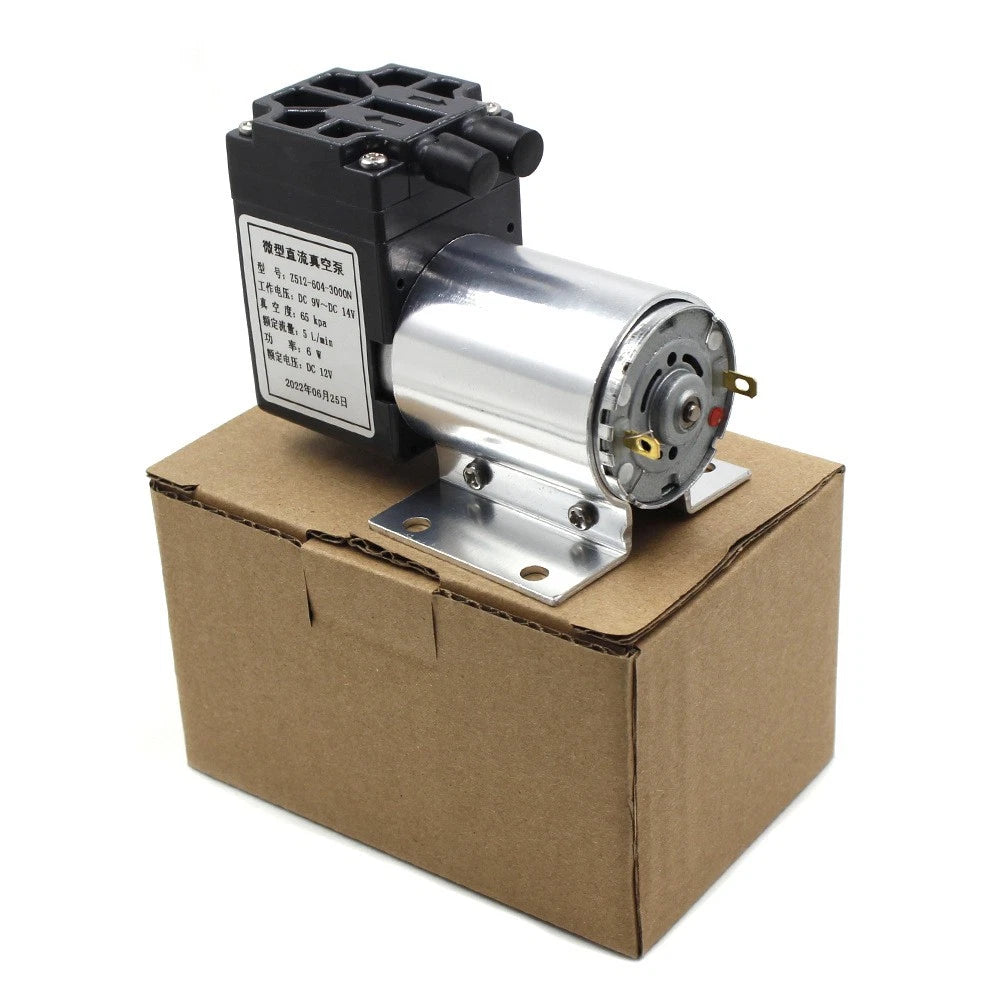 12V 5L/mi 65-120kpa Mini Vacuum Pump High Pressure Suction Diaphragm Pump Holder