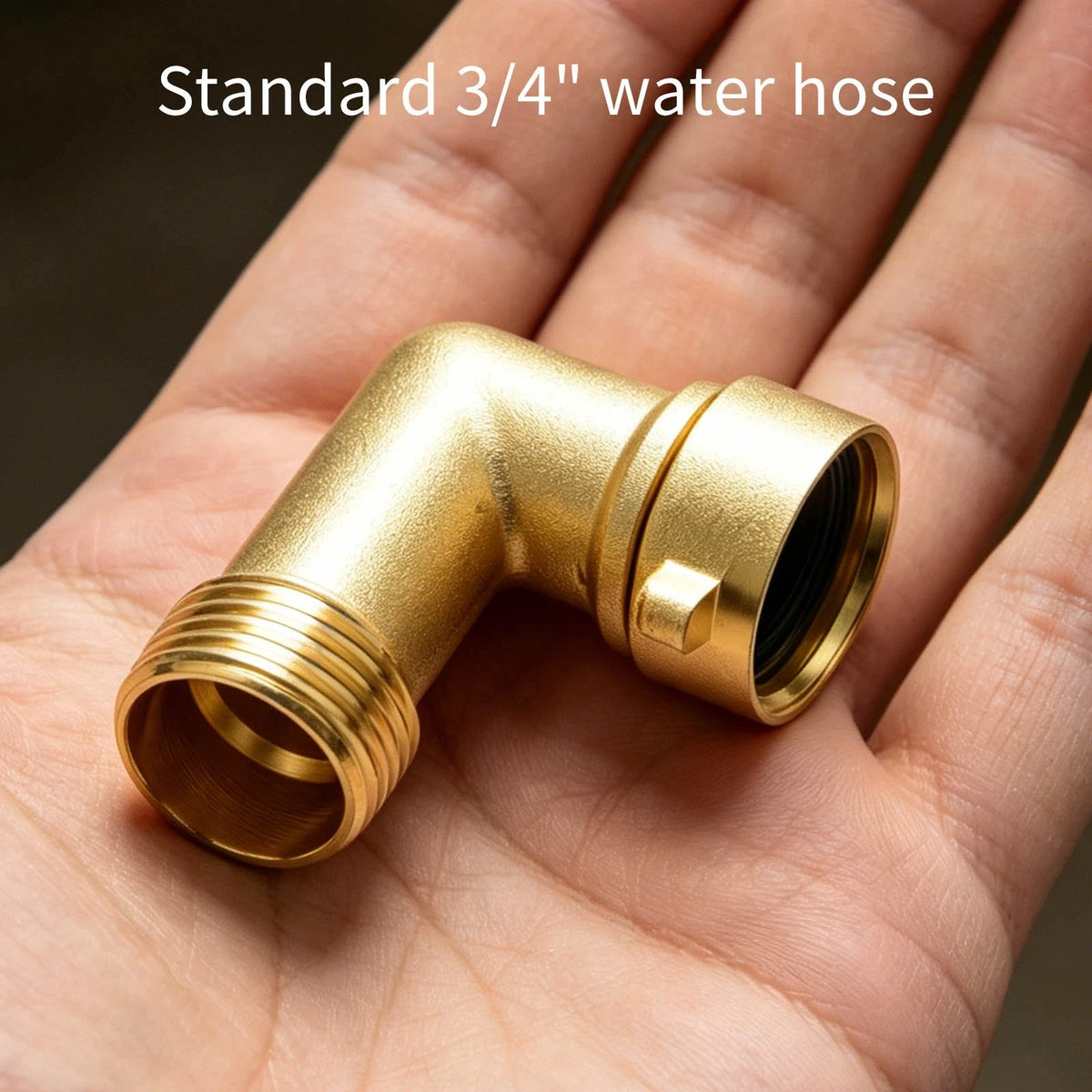 Brass 2pcs 90° Garden Hose Elbow Connector 3/4" Washers Outdoor RV Faucet Camper