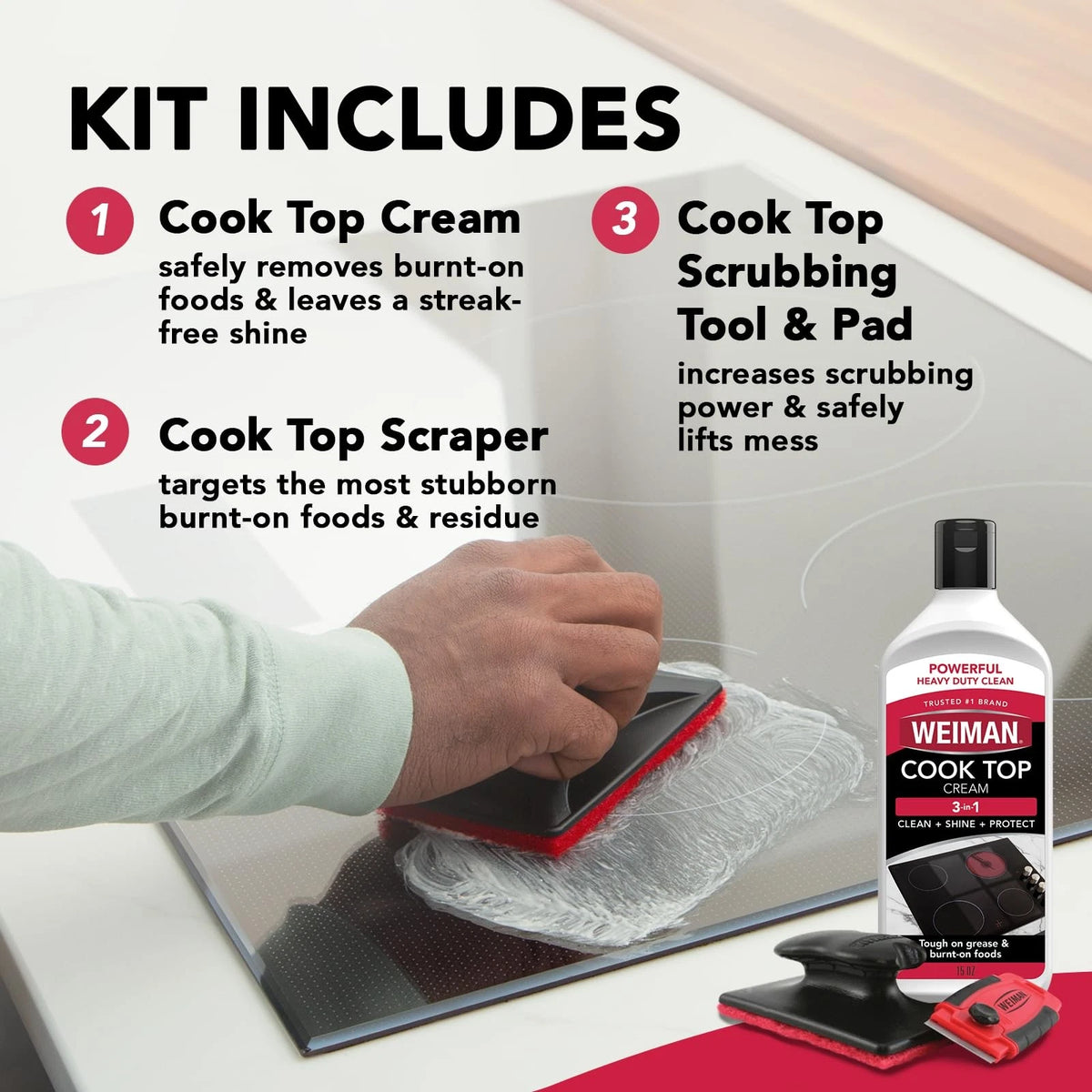 Weiman Glass & Ceramic Cooktop, Stove Top & Oven Cleaner 20 Ounce (Pack of 1)