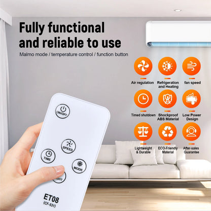 ET08 CF-531 Remote Control For JOUJBAIL / vidihill Portable Air Conditioner