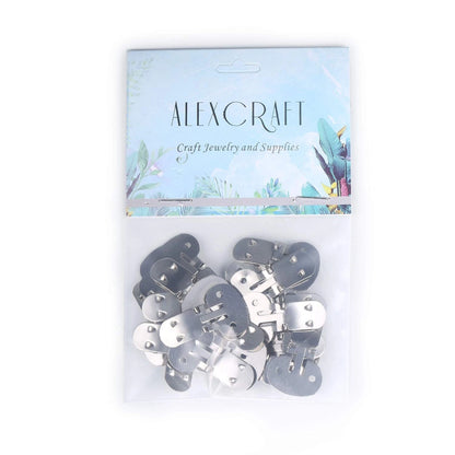 Wholesale Large Stainless Steel Flat Blank Shoe Clips for DIY