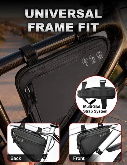 NOVASPARK Bike Repair Kit with 2L Waterproof Frame Bag 2L, Black