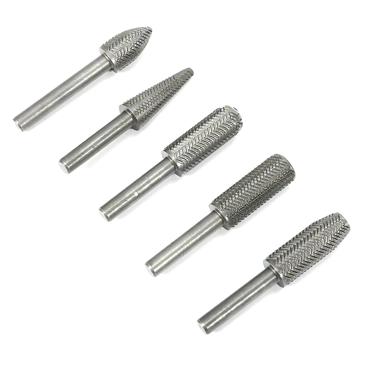 5pcs 6cm Metal Cutter Drill Bits Rotary Bits Rasp For Steel Grinding Carving F