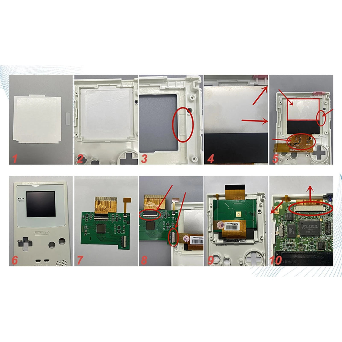 Touch Control Backlight LCD Screen Modification PCB Kit For Nintendo Game Boy E