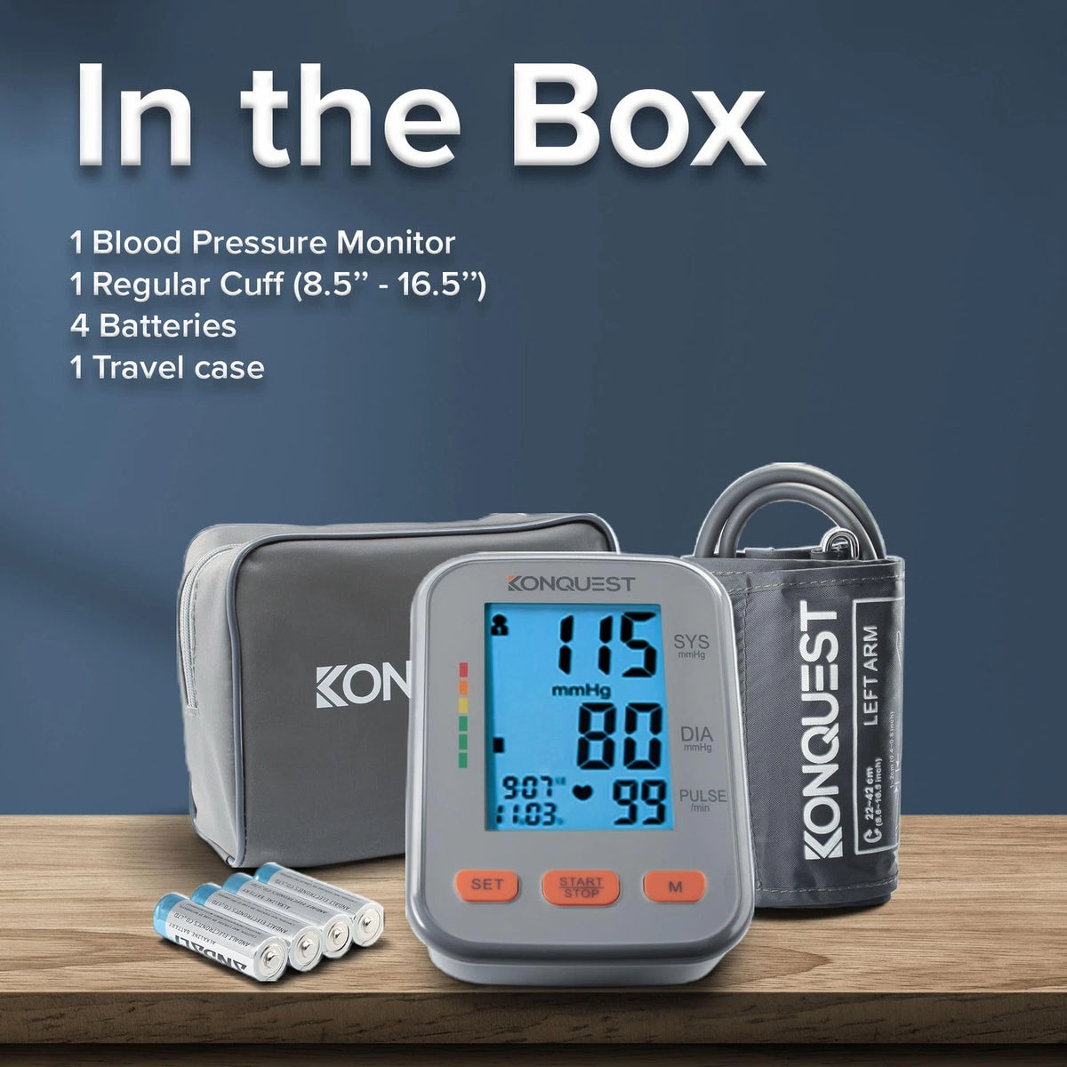 Konquest KBP-2704A Digital Blood Pressure Monitor – Automatic Large, Gray
