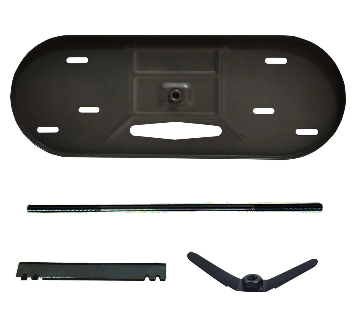 RV Dual Propane Tank Cylinder Rack 23 5/8" wide by 8 1/2" deep, DEEP BLACK