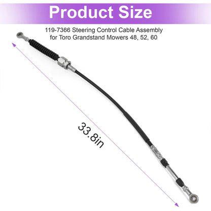 119-7366 Cable Assembly for Toro Grandstand Mowers 48, 52, 60