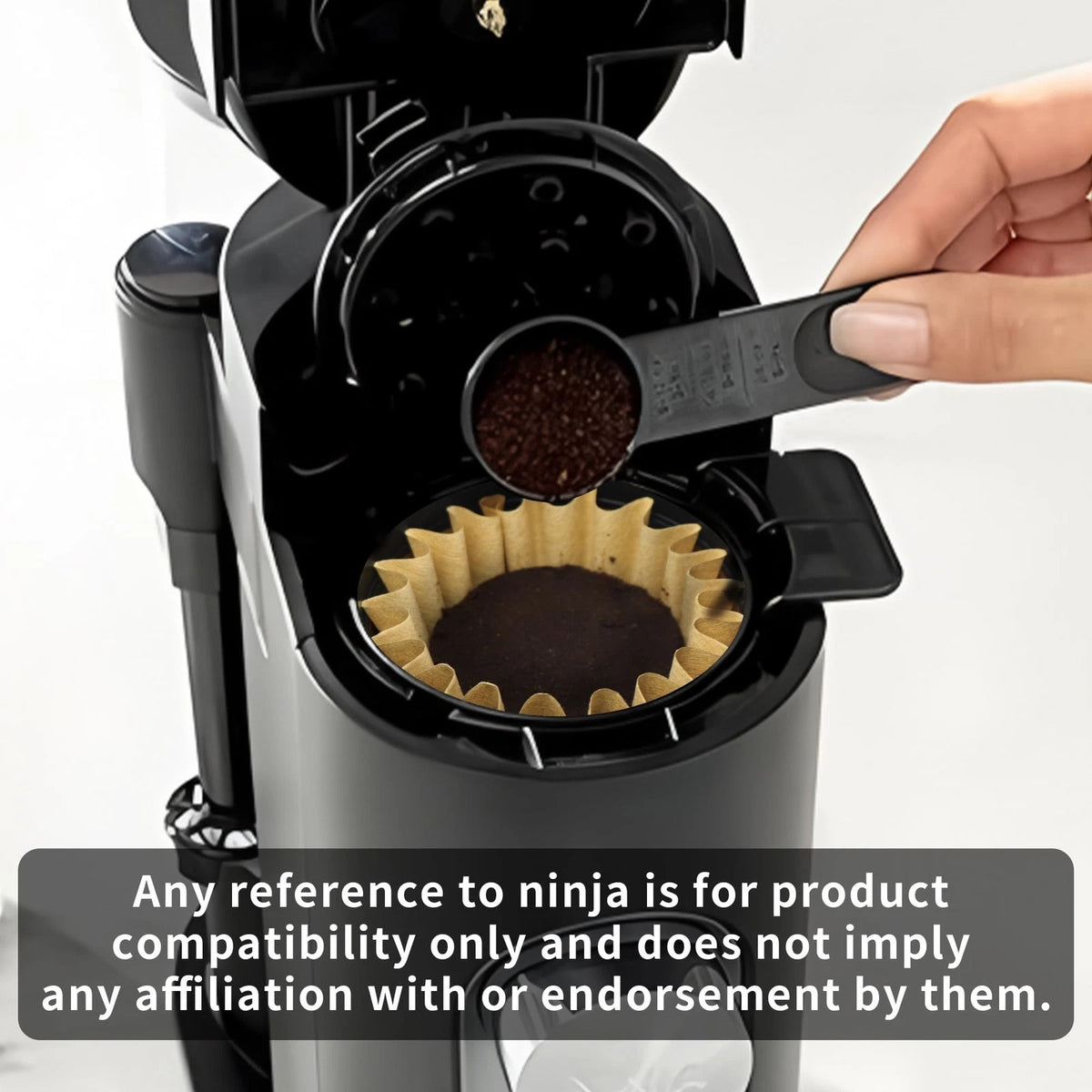 Black Permanent Coffee Filter & 100Pcs Paper Filters Compatible