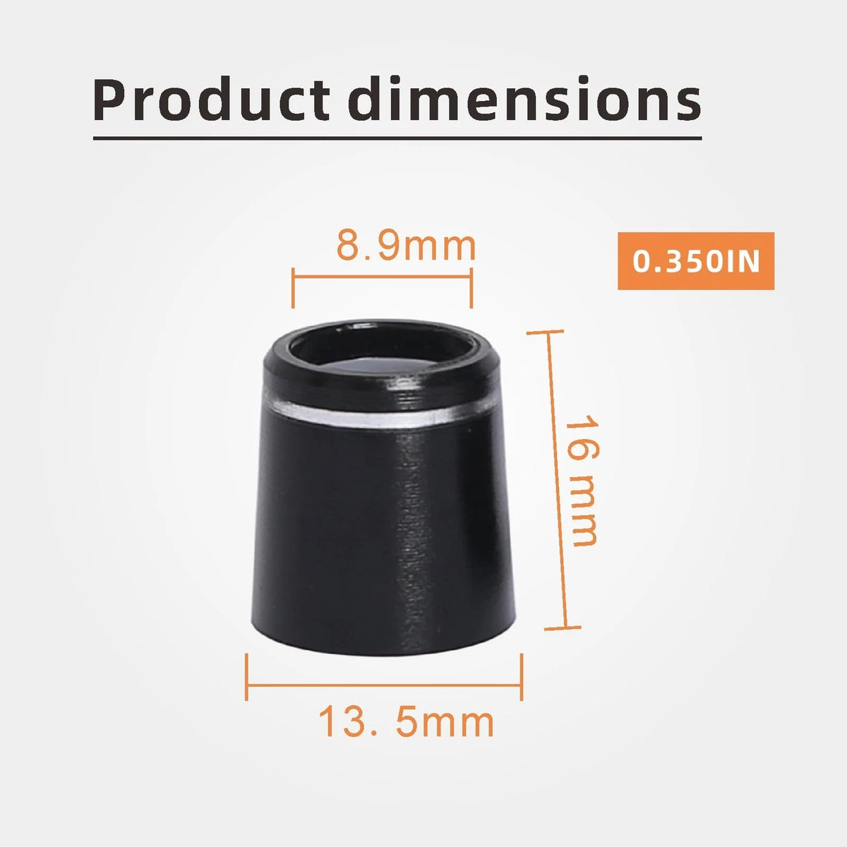 Mariyandh 12 Pcs 0.355'' Black Golf Club Ferrules for Irons Shaft