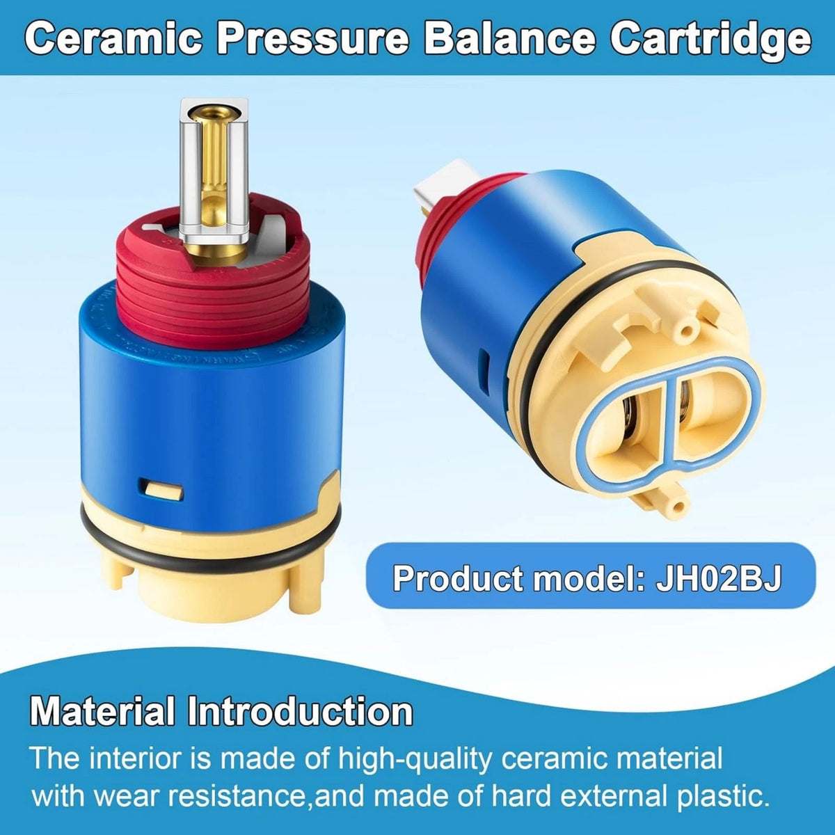 1PC JH02BJ Ceramic Pressure Balance Shower Cartridge Multi- Compatibility