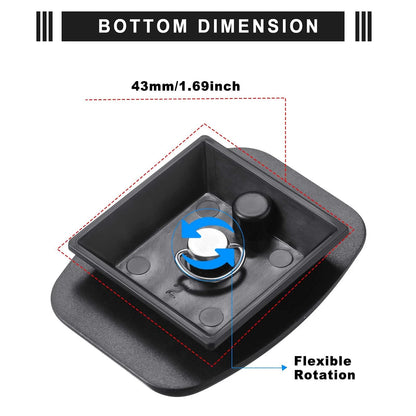 Weewooday 2 Pieces 43mm Tripod Mounting 43 x 43 mm/ 1.7 x Inch, Black