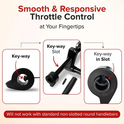 AlveyTech 3-Wire Thumb Throttle for GOTRAX Apex, Apex LE/XL/Pro, and Black