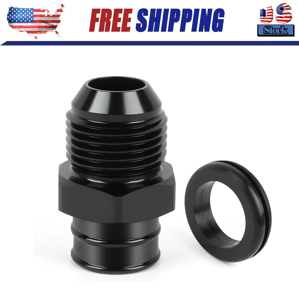 ‌10AN Aluminum Push fit Valve Cover Grommet for GM LS Engines - Black