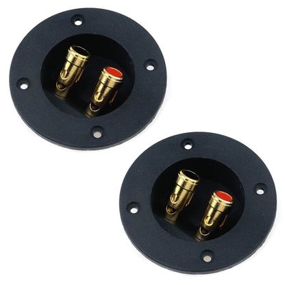 Pastlla 2Pcs 3" x Speaker Box Terminal Cup DIY x 3", 2Pcs, Round, Black