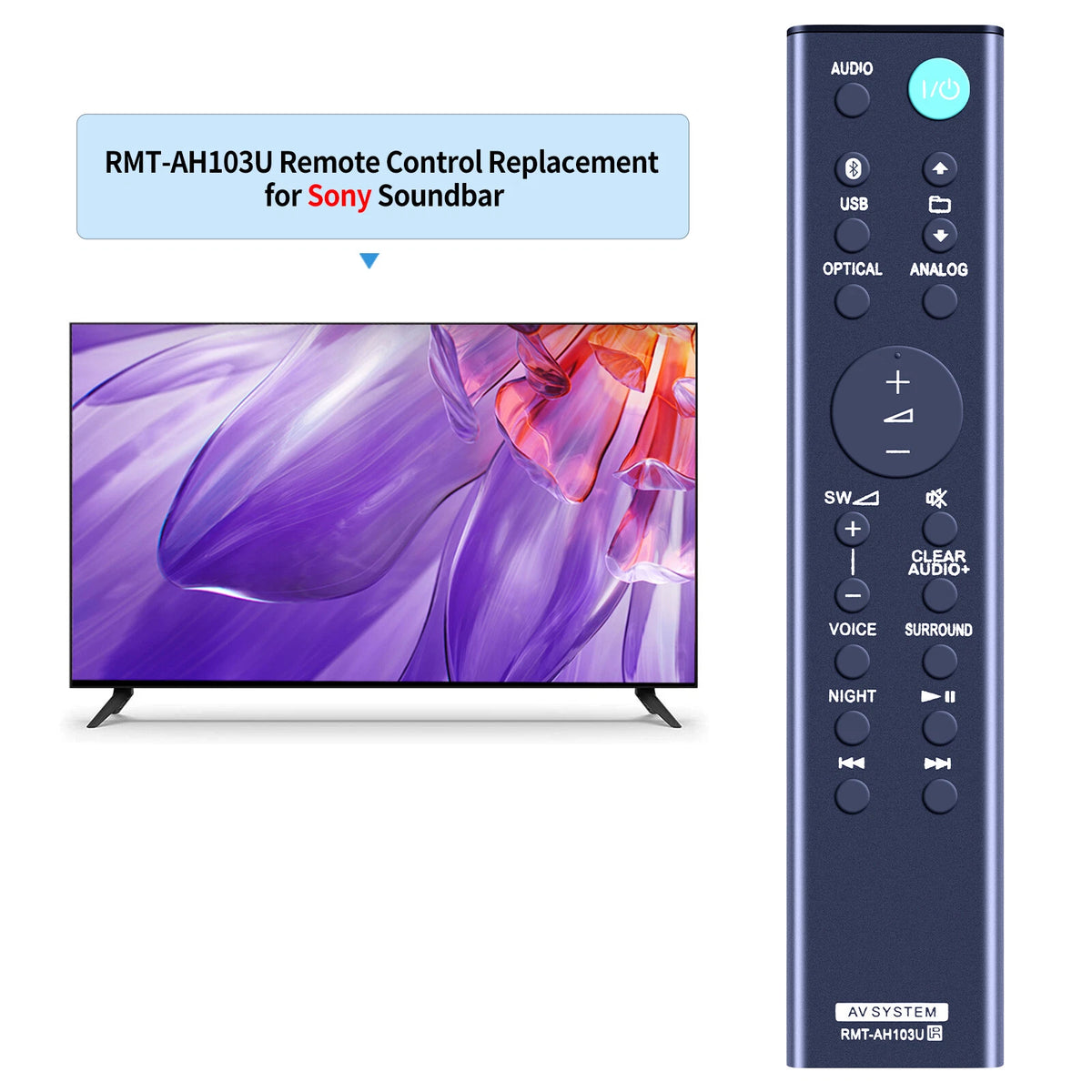 RMT-AH103U For Sony Sound Bar Remote Control HT-CT80 SA-CT80 HTCT80 SACT80