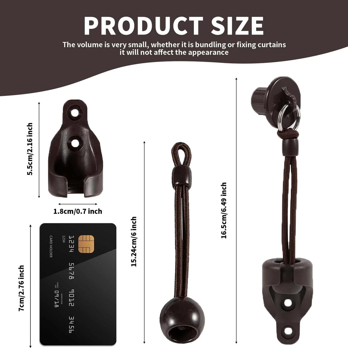 Bungee kit + end caps Universal Replacement 4.9"W x 5.1"H (2 Pack), Brown