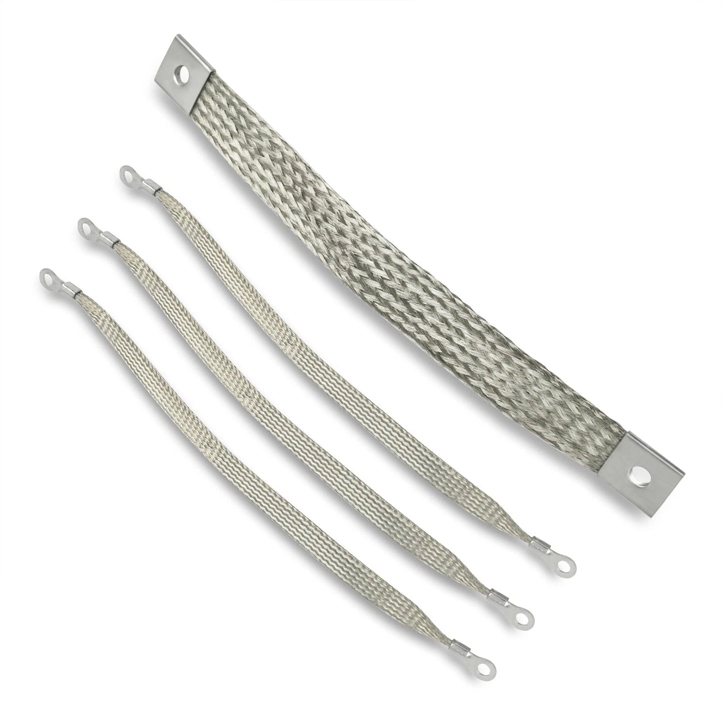 4Pcs Heavy Duty Engine Braided Ground Strap Kit 40140 Battery Starter Chasis