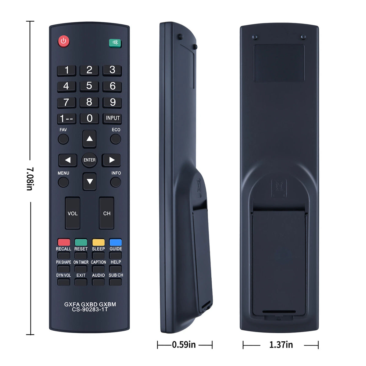 Replaced TV Controller Remote Control Sub Sanyo GXFA GXBD GXBM CS-90283-1T