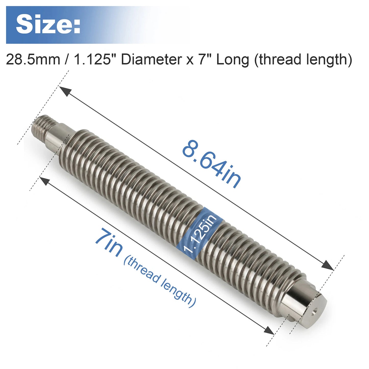 7" Extended Replacement Shaft for 28mm Accuturn / Coats Wheel Balancers