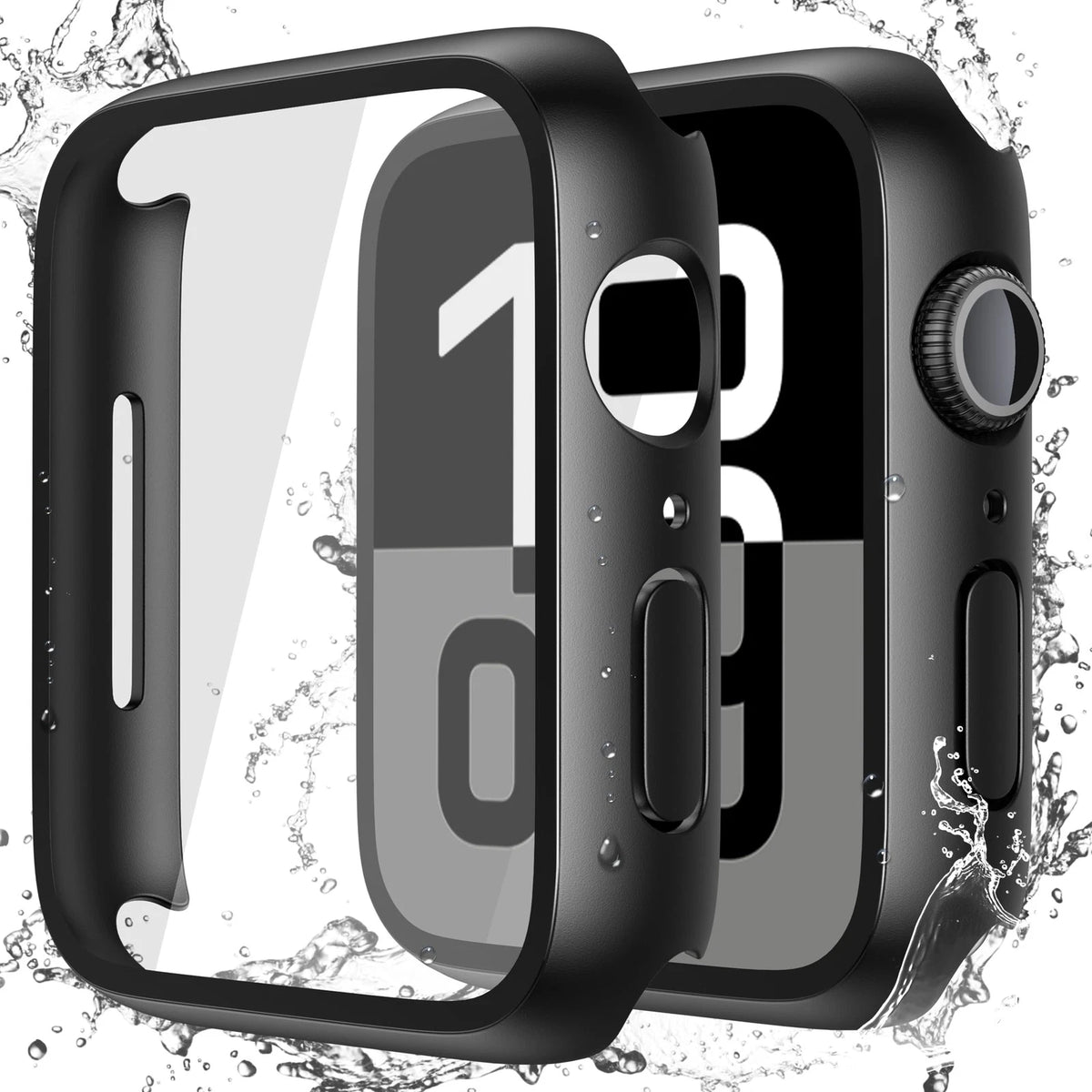 Misxi [2 Pack] Waterproof Hard 46mm(2-Pack) for Series 11/10, Matte Black
