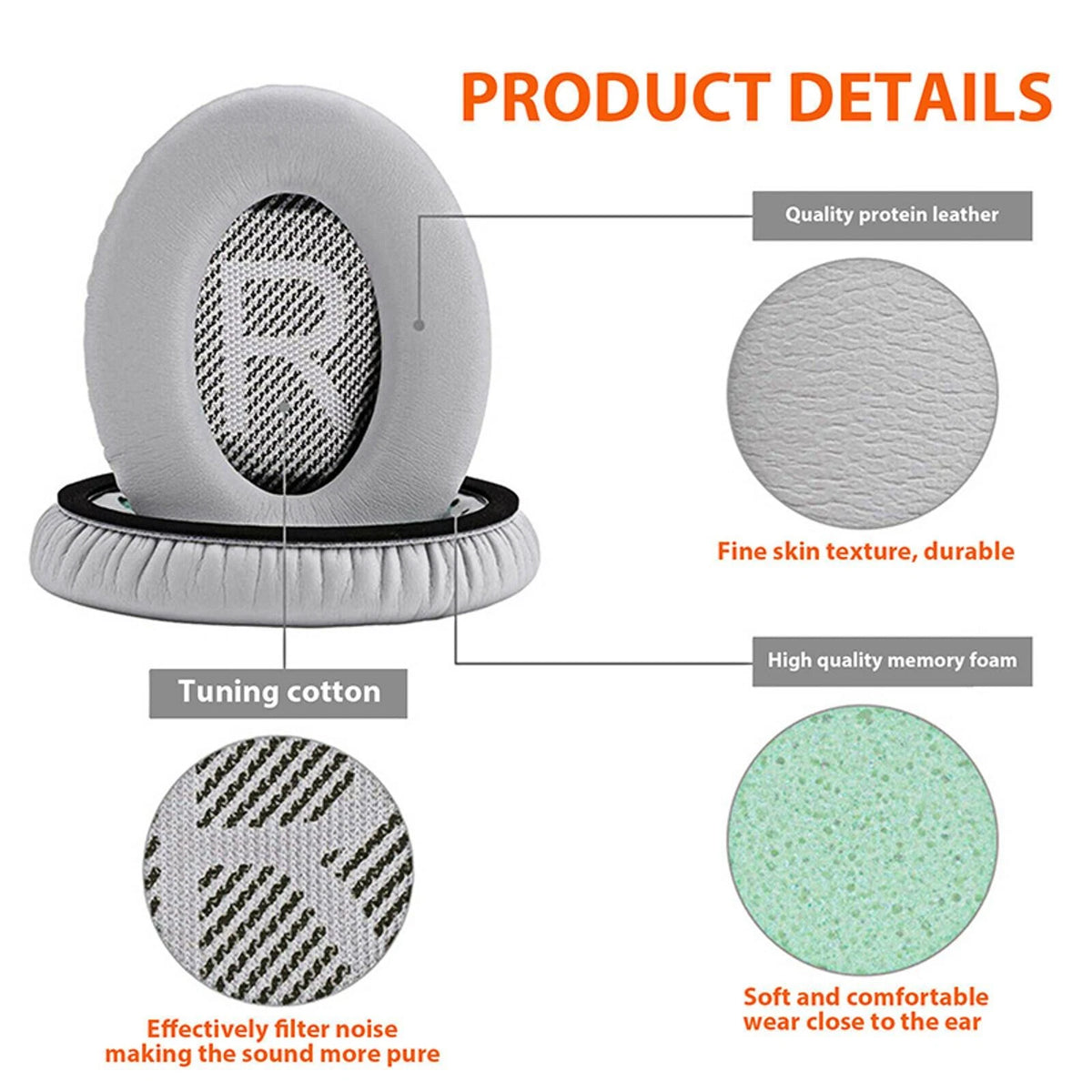 Ear Pads Cushion Earpads Earmuffs For Bose QuietComfort QC35/QC35 II Headset