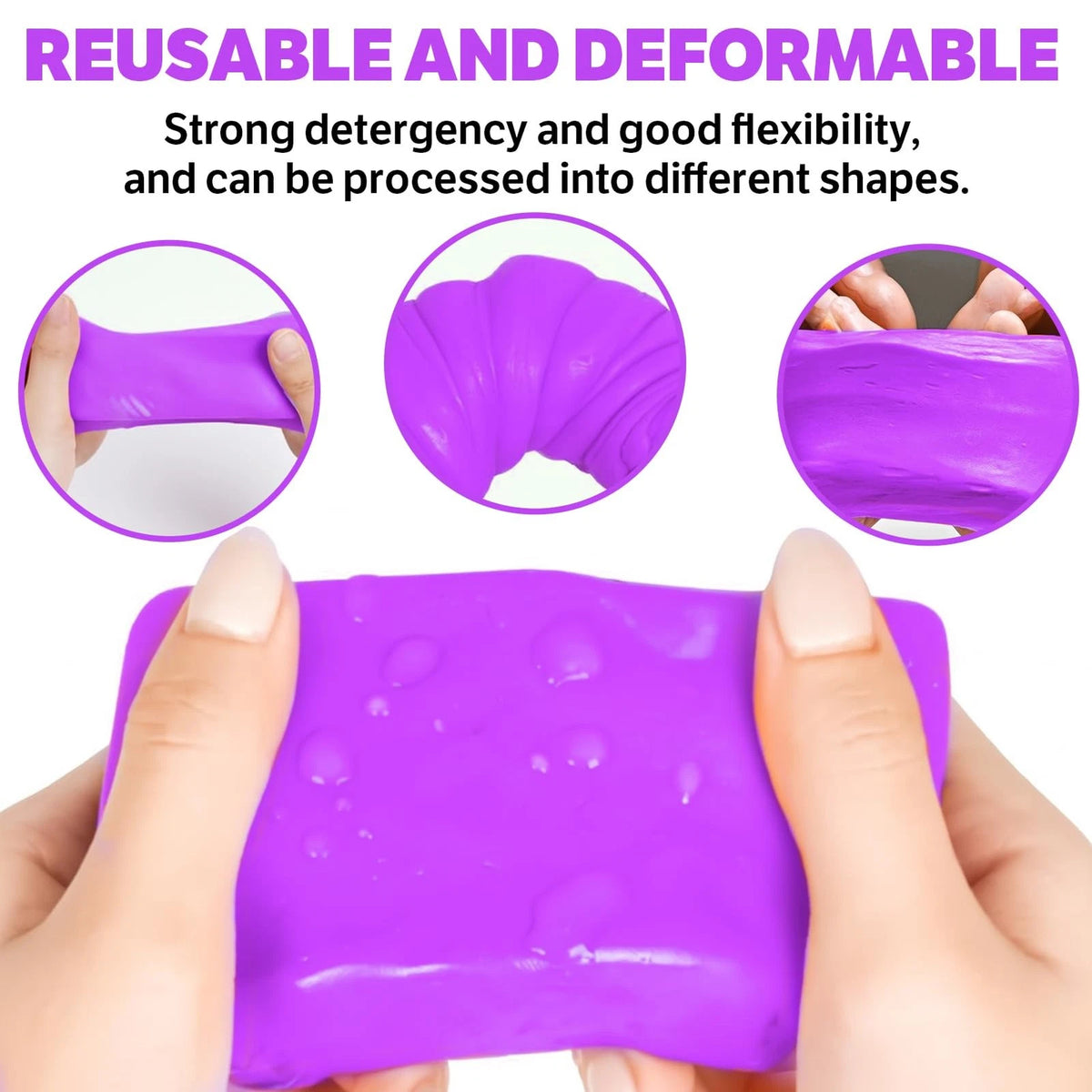 XPERTCHEMY Car Clay Bar 4 Pack 400g(4x100g), Auto Detailing Premium purple