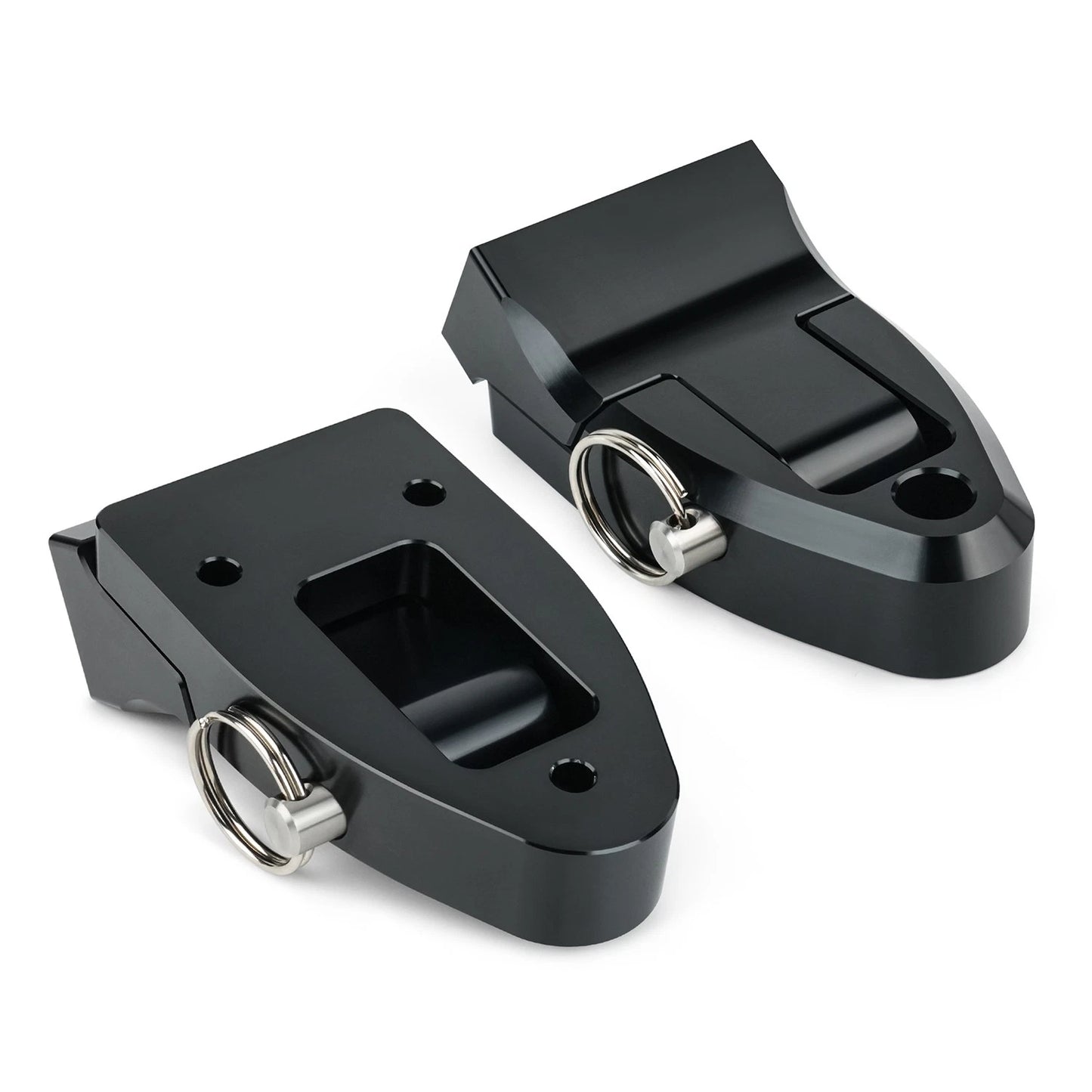 2Pcs Aluminum Seat Hinge For Kawasaki 650 SC Super Chicken Black